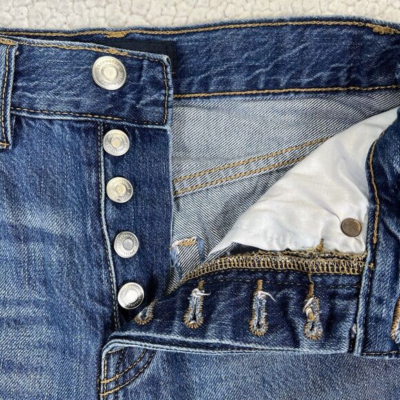 Aeropostale Jeans Women’s Size 00R (Actual 25x25) Blue 90’s Baggy Distressed - Picture 8 of 14